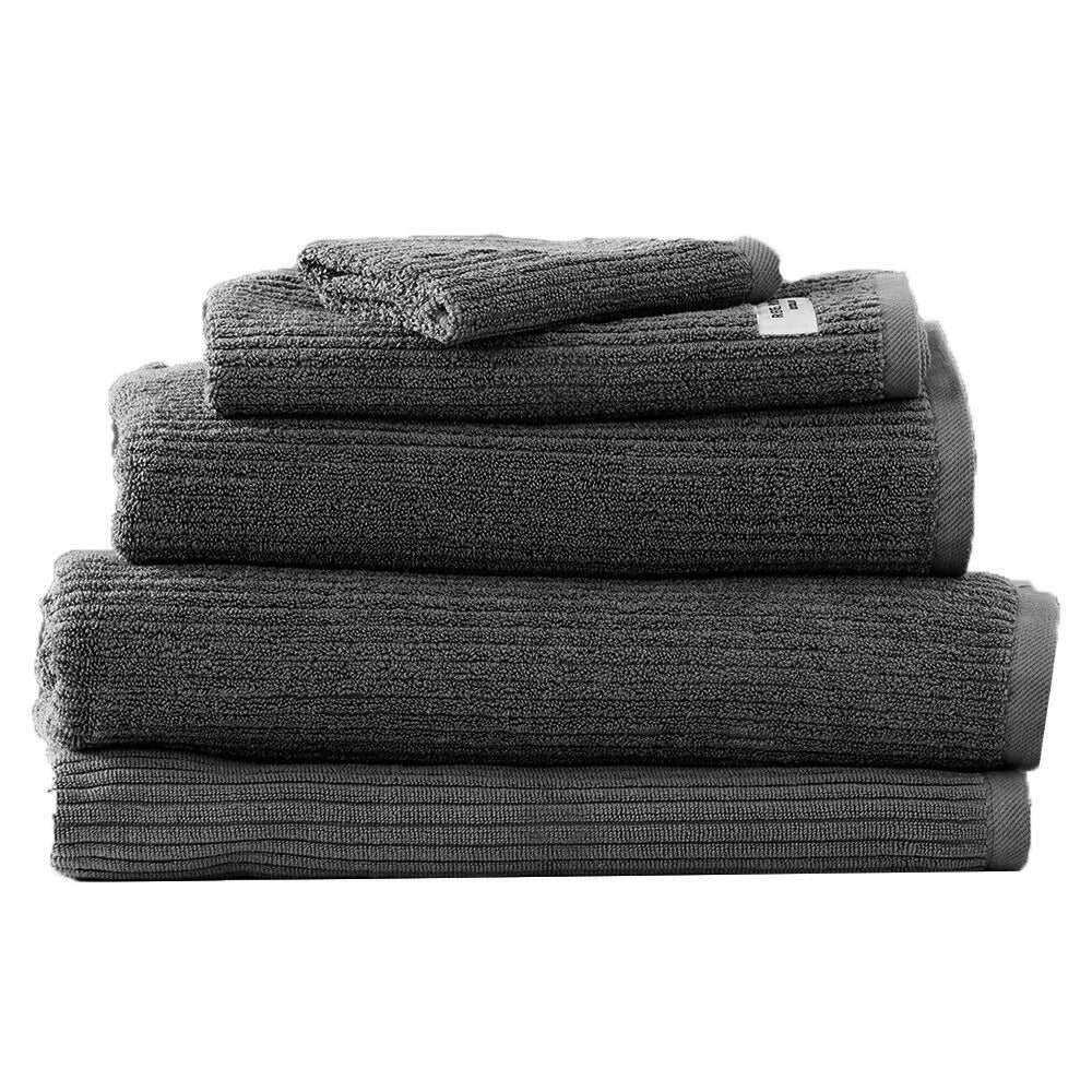 320525-5pc-renee-taylor-towel-set-cobblestone-650-gsm-cotton-ribbed-granite