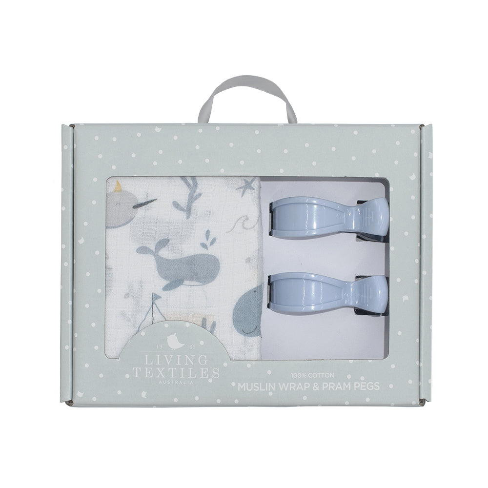 4042034-living-textiles-muslin-swaddle-pram-pegs-whale-of-a-time