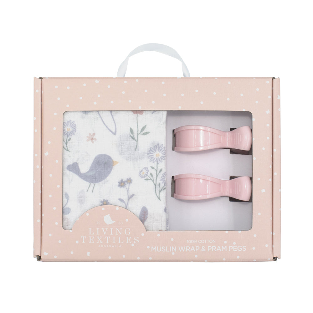 4042035-living-textiles-cotton-muslin-swaddle-pram-pegs-sweet-tweet-100cm