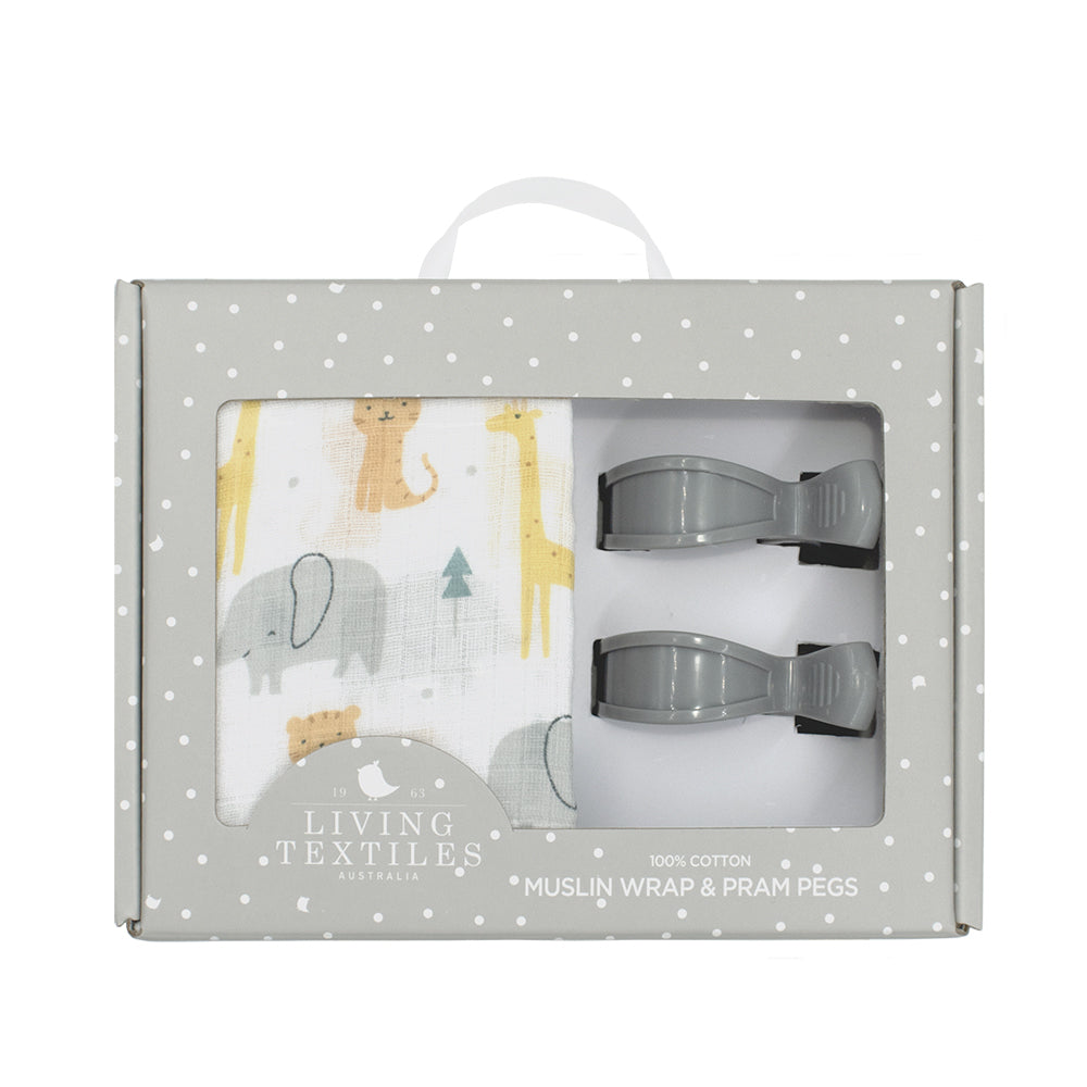 4042037-living-textiles-muslin-swaddle-pram-pegs-animal-parade