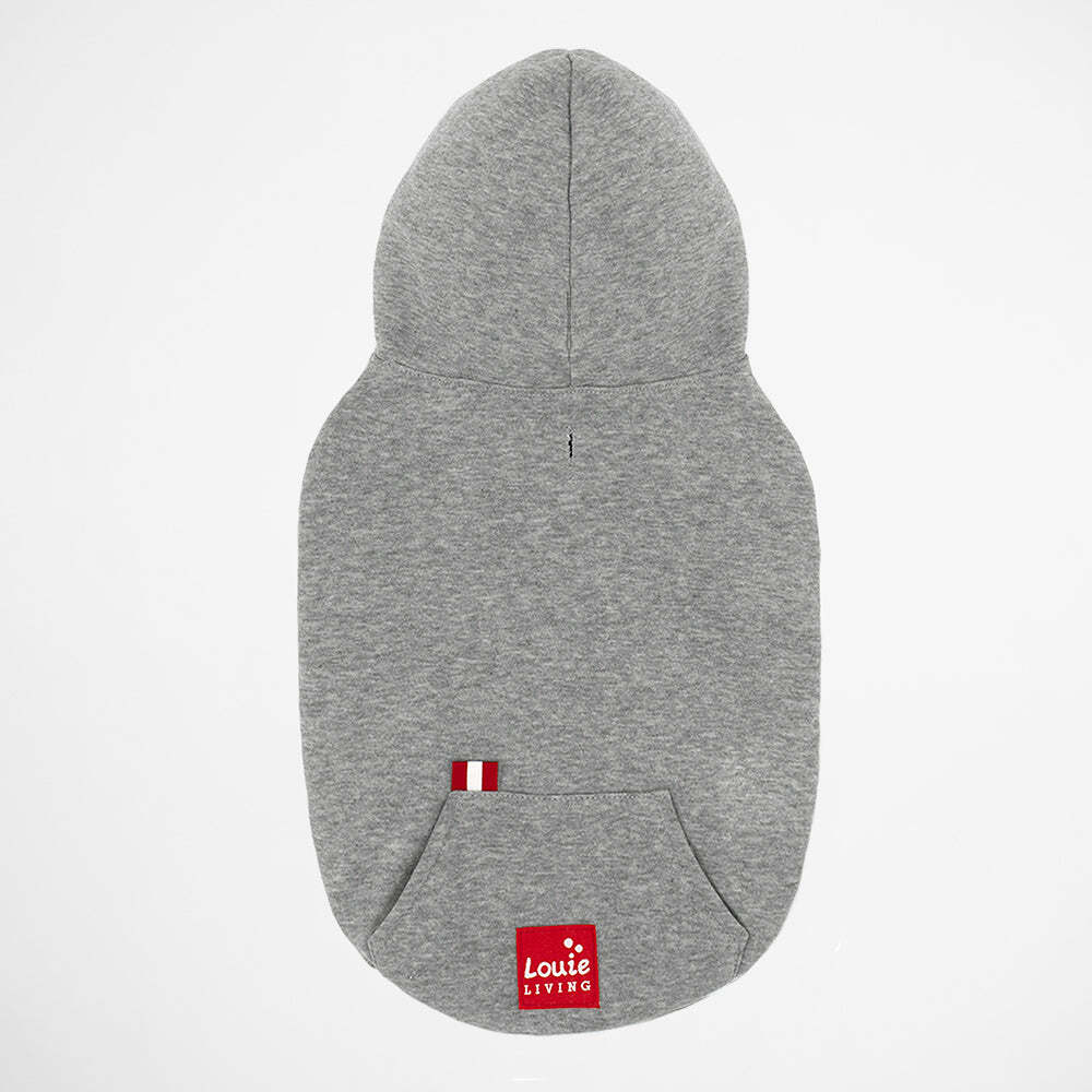Louie Living Pet/Dog Warm Jumper/Hoodie Small Grey