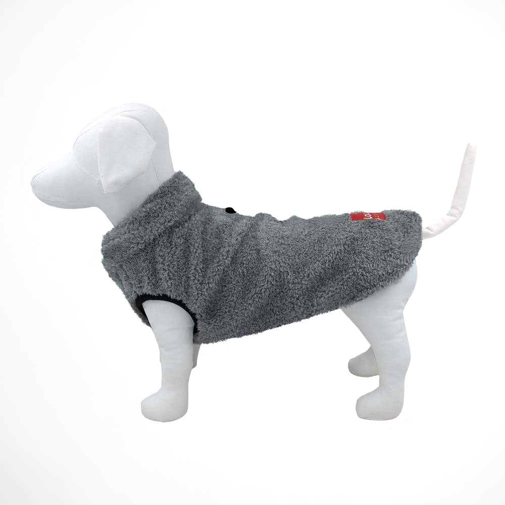 Louie Living Warm Fleece Dog/Pet Vest Medium Grey