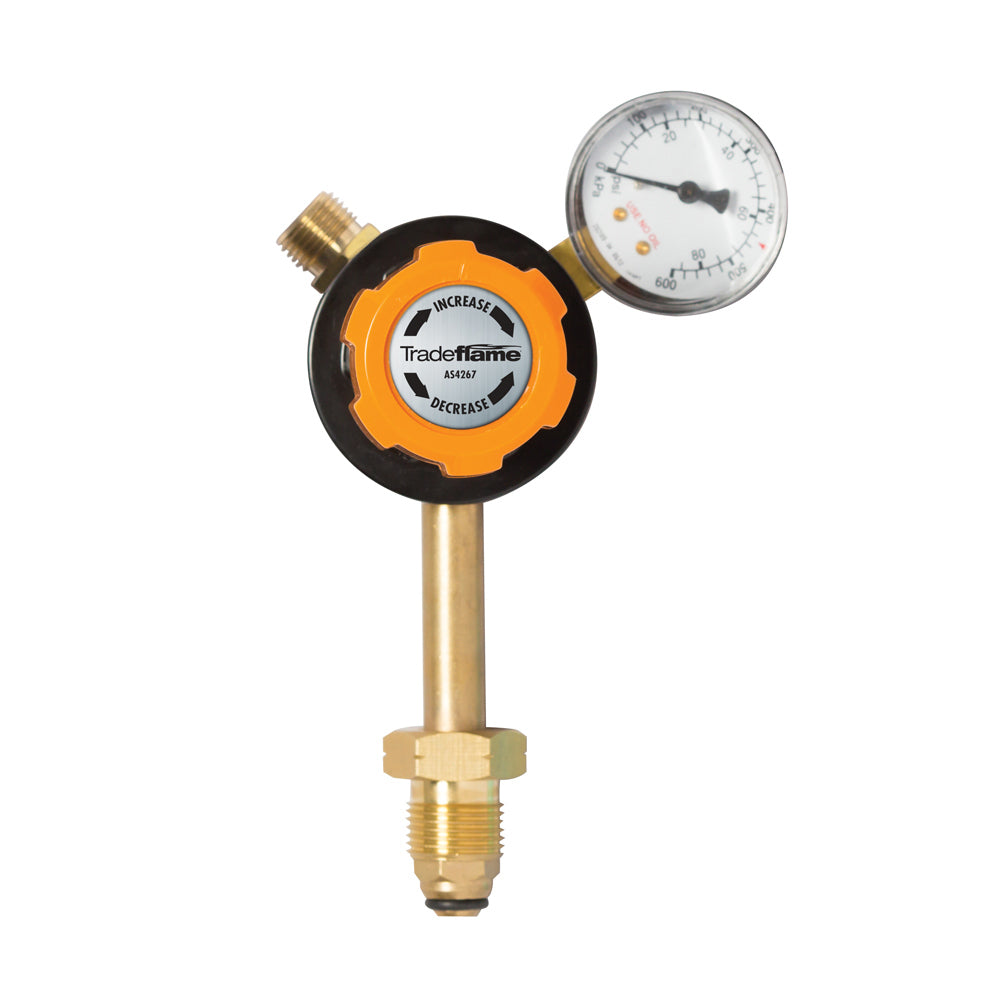 228034-tradeflame-gas-regulator-lpg-400kpa-home-workshop-tool