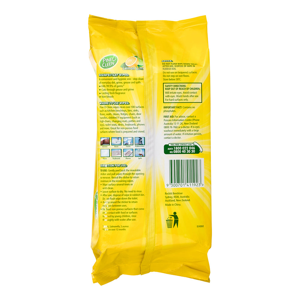 3120955-120pc-pine-o-cleen-lemon-lime-disinfectant-wipes