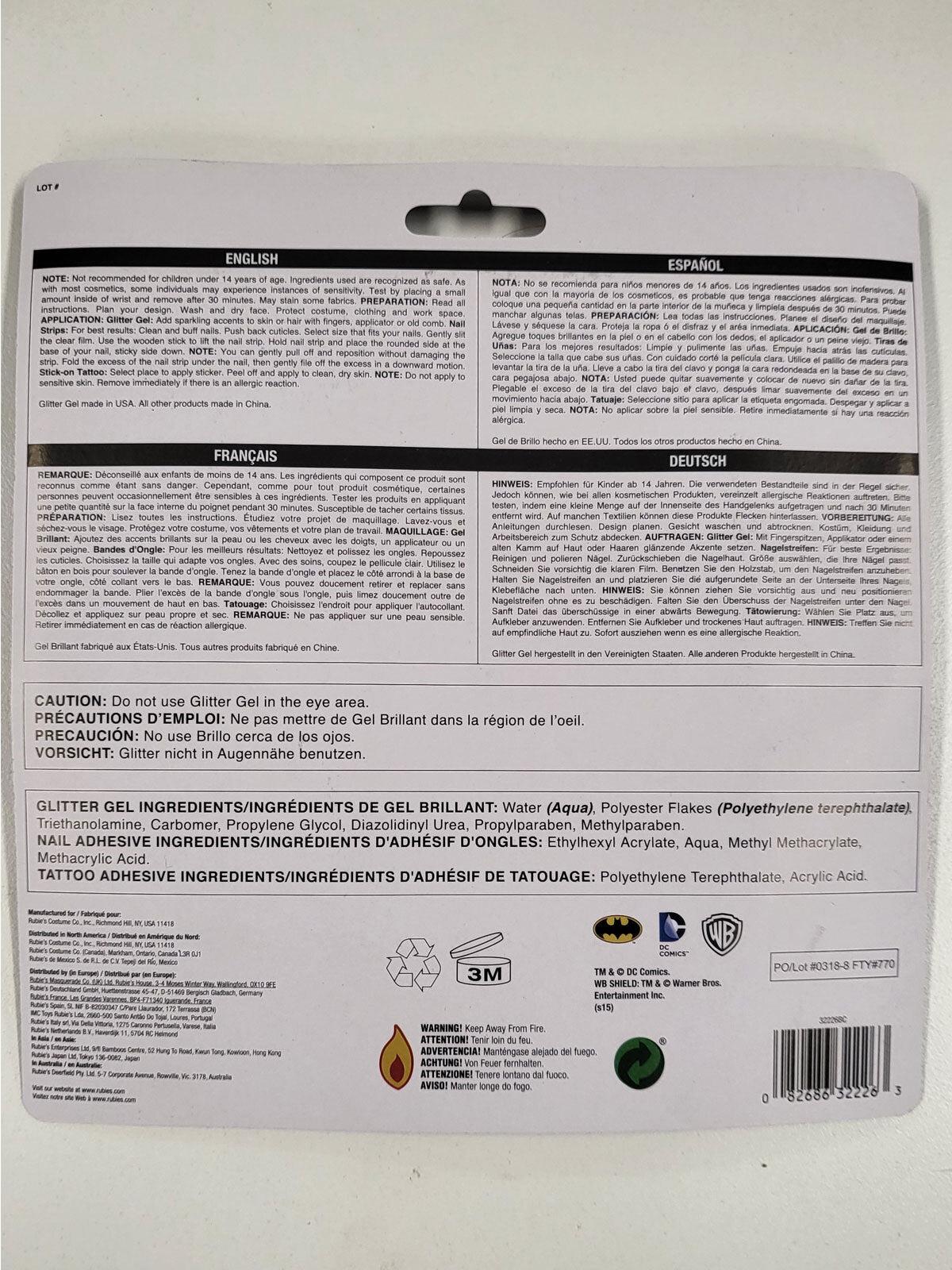 32226std-dc-comics-batgirl-hair-extension-nail-sticker-accessory-kit