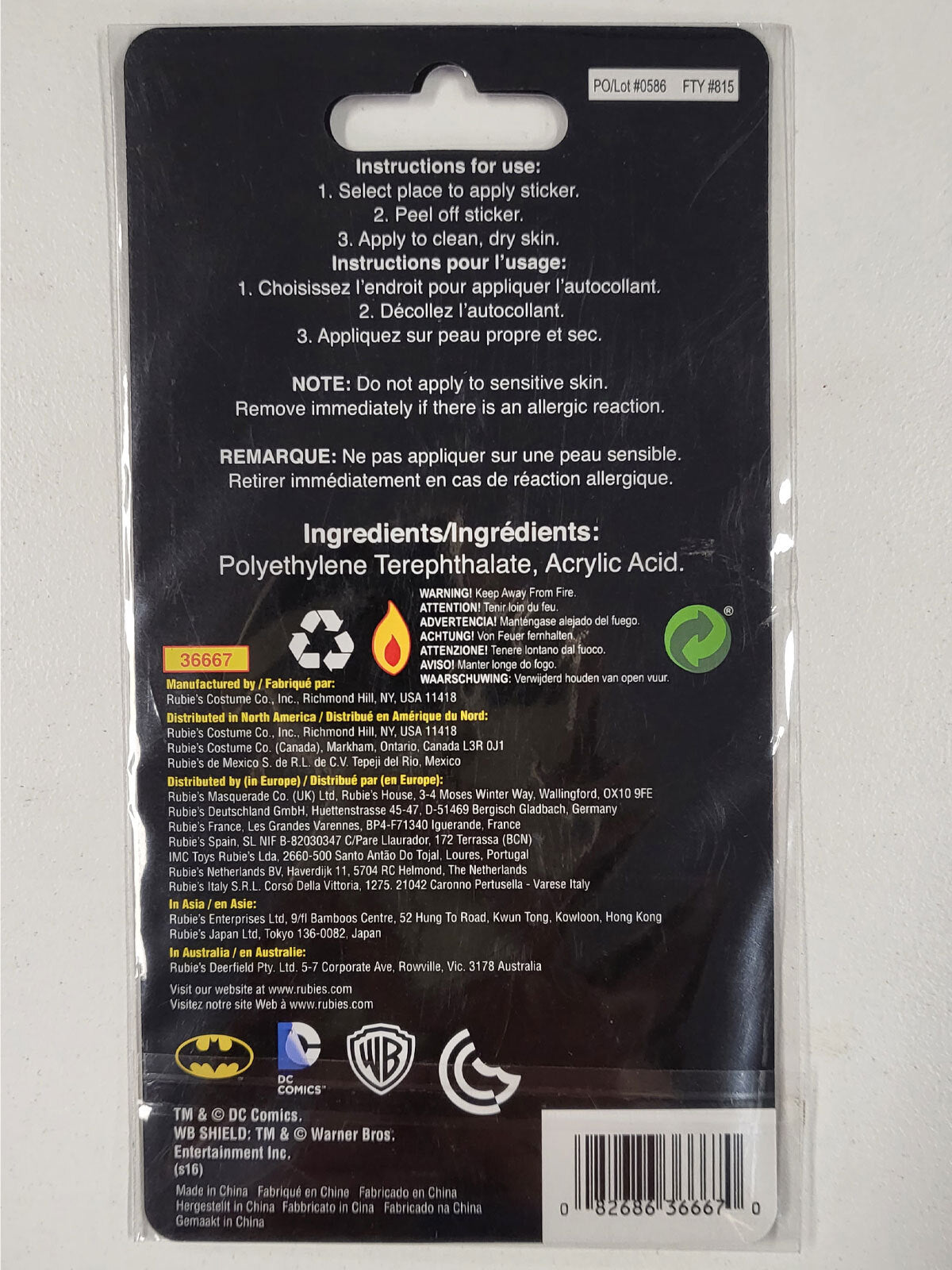 36667-dc-comics-harley-quinn-glitter-sticker-tattoo-girls-womens-costume-accessory