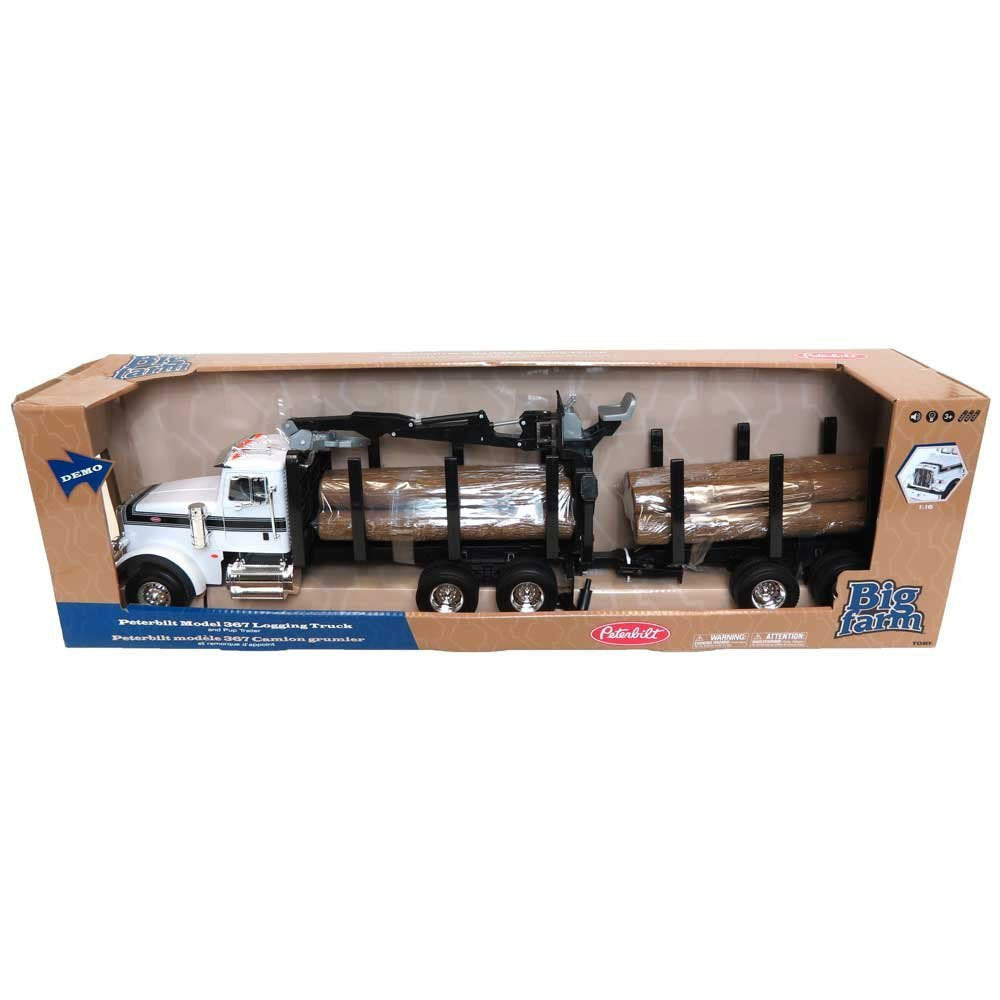 46720-peterbilt-big-farm-367-logging-truck-w-pup-trailer-logs
