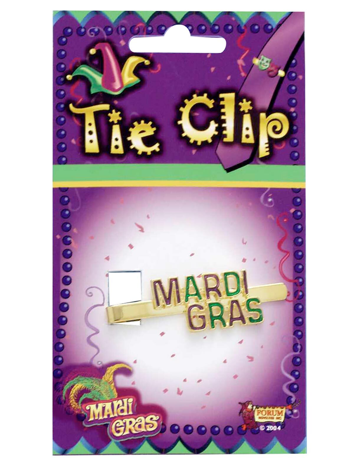 57858_f-forum-novelties-mardi-gras-tie-clip-celebration-costume-party-accessory