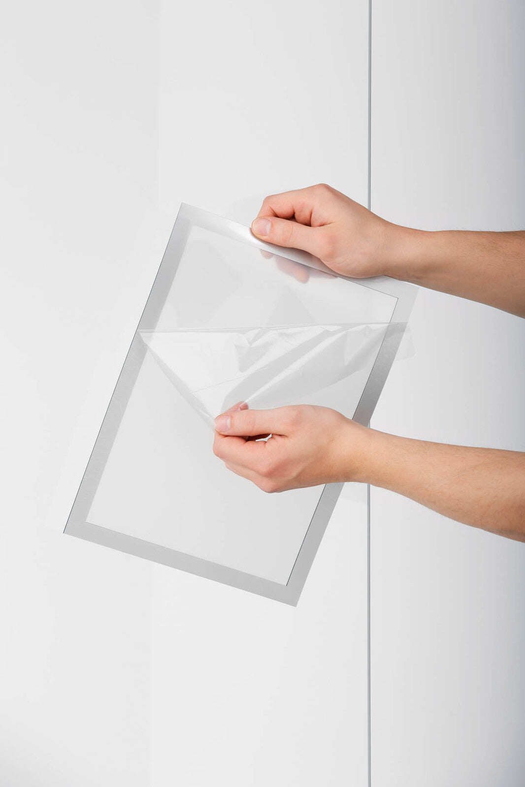 484123-2pk-durable-duraframe-sun-static-cling-a4-document-holder-silver