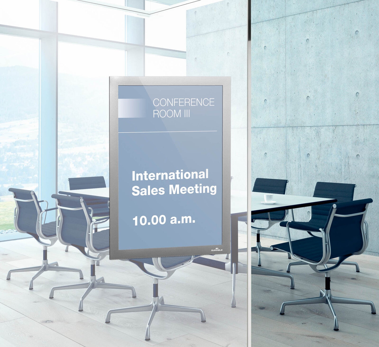 487223-2pc-durable-duraframe-a4-32cm-sign-holder-silver