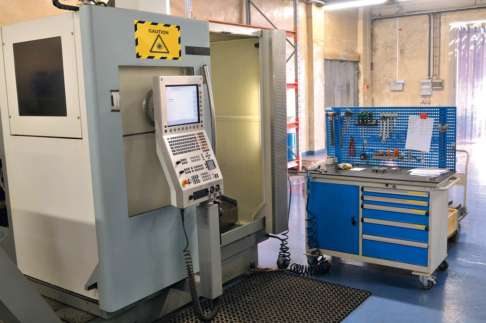 4945130-5pk-durable-duraframe-magnetic-security-a4-warning-sign-yellow-black