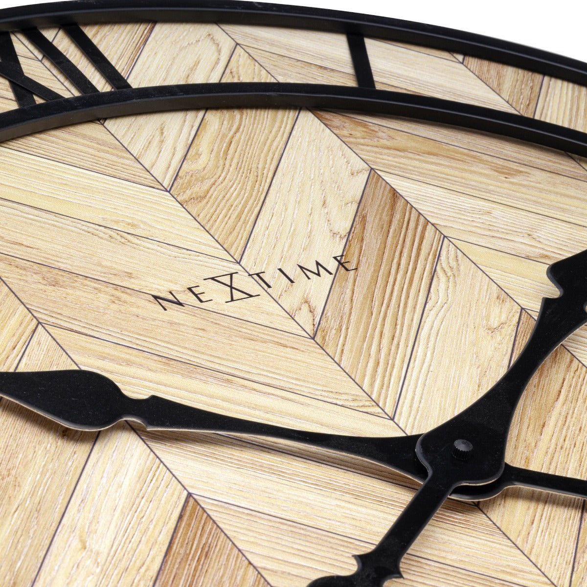 573245lb-nextime-roman-vintage-58cm-wall-clock-light-brown