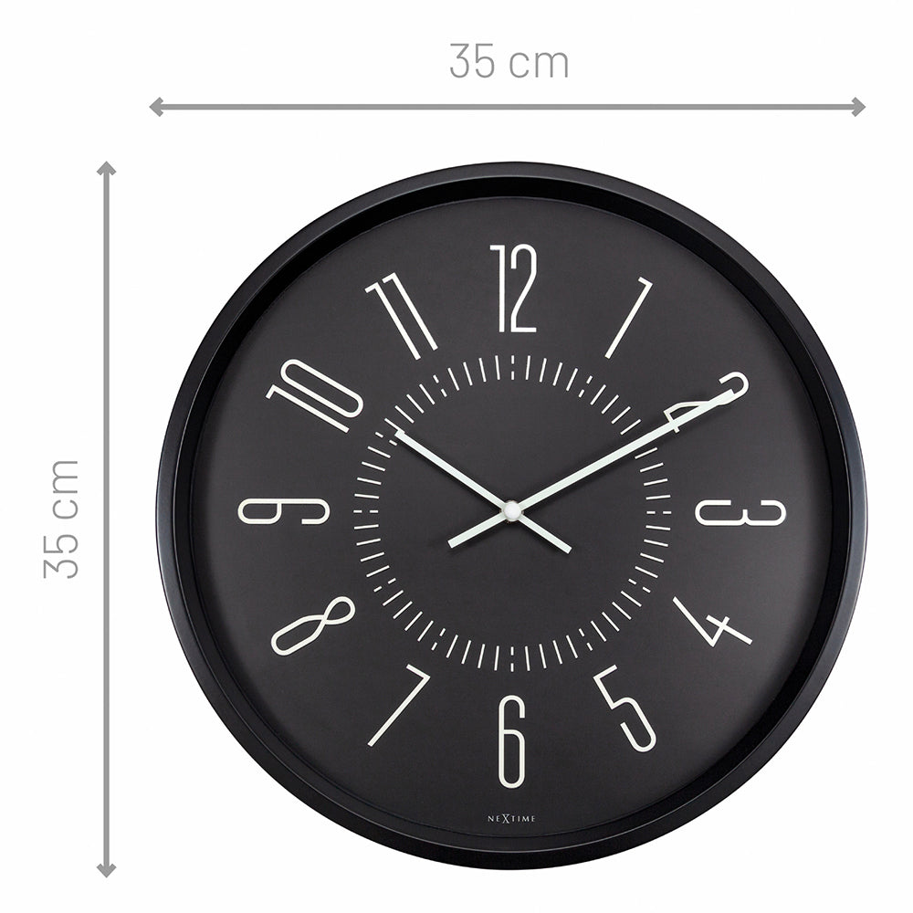 573261zw-nextime-luminous-analogue-round-35cm-wall-clock-black