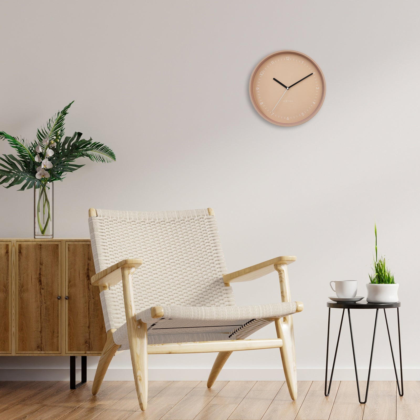 573305rz-nextime-berlin-glass-analogue-30cm-wall-clock-pink