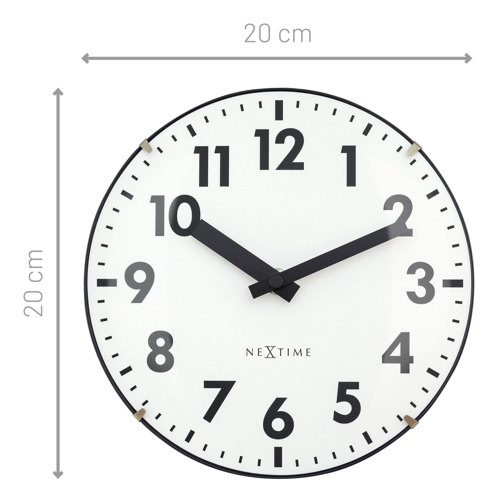 573533wi-nextime-duomo-analogue-20cm-mini-table-clock-white