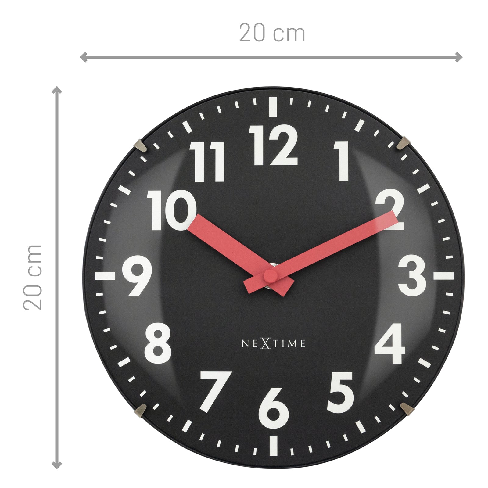 573533zw-nextime-duomo-analogue-20cm-mini-table-clock-black