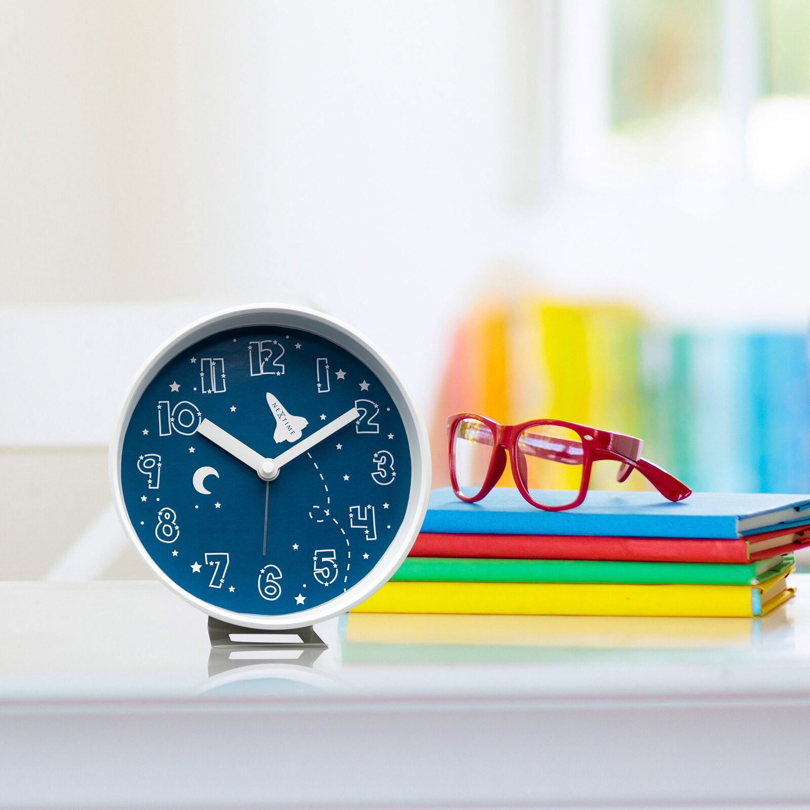 575235bl-nextime-rocket-12-5x13cm-plastic-alarm-clock-analogue-w-night-light-blue