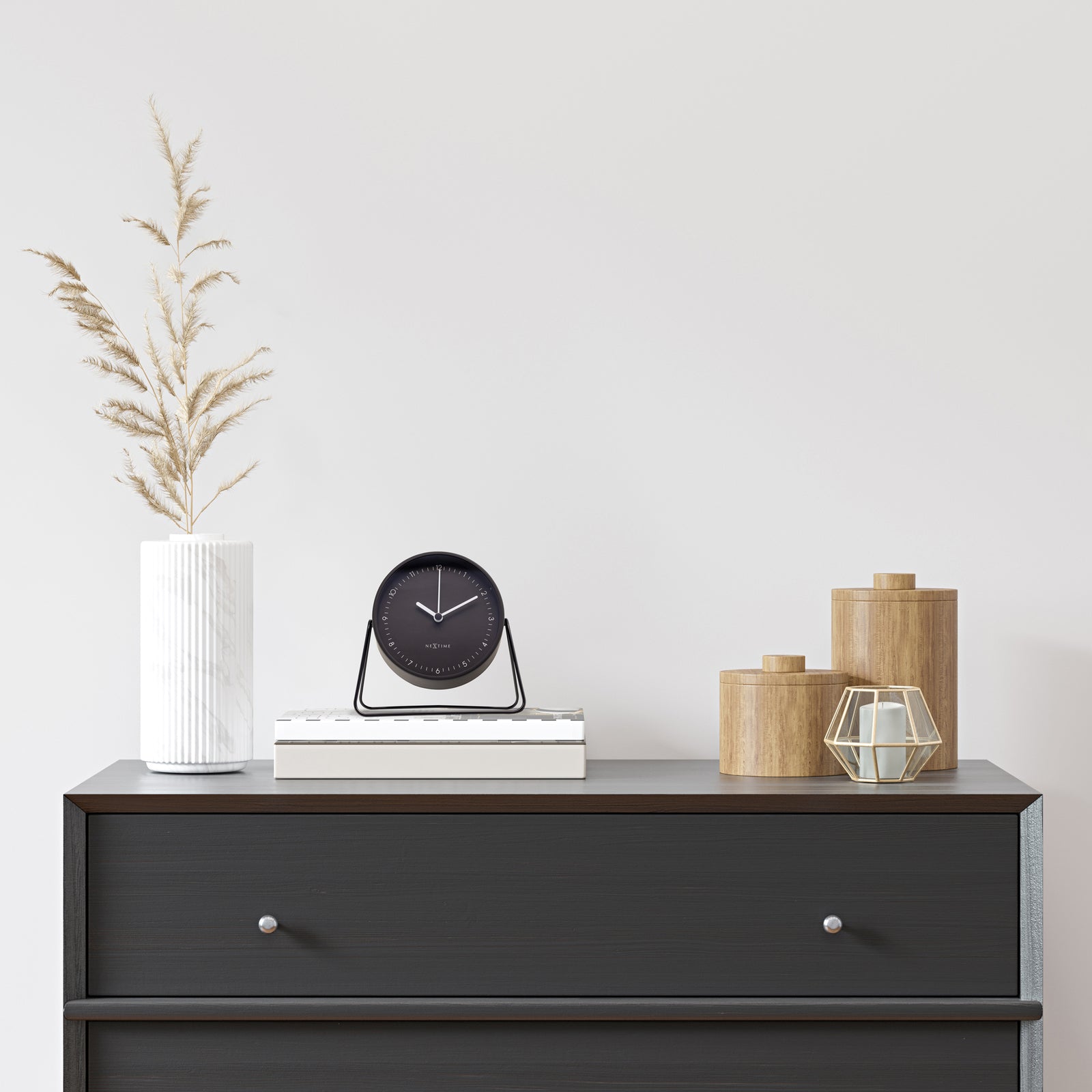575240zw-nextime-berlin-14x13cm-table-alarm-clock-w-night-light-black