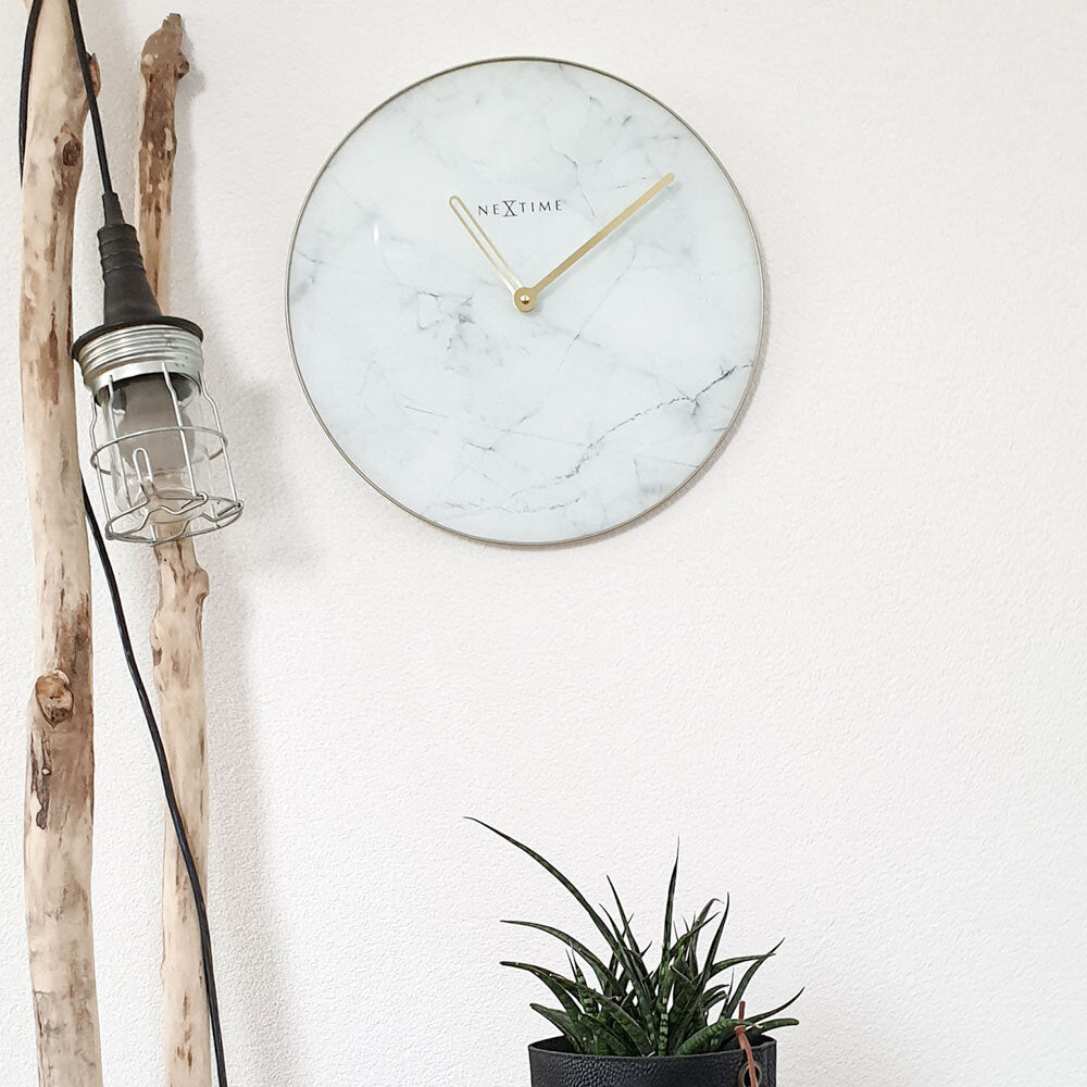 578189wi-nextime-40cm-marble-wall-clock-white