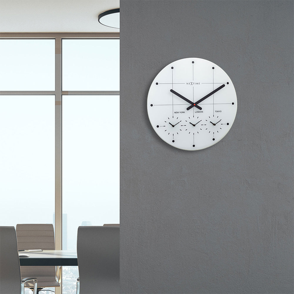578197wi-nextime-43cm-big-city-multiple-time-zone-round-wall-clock-white