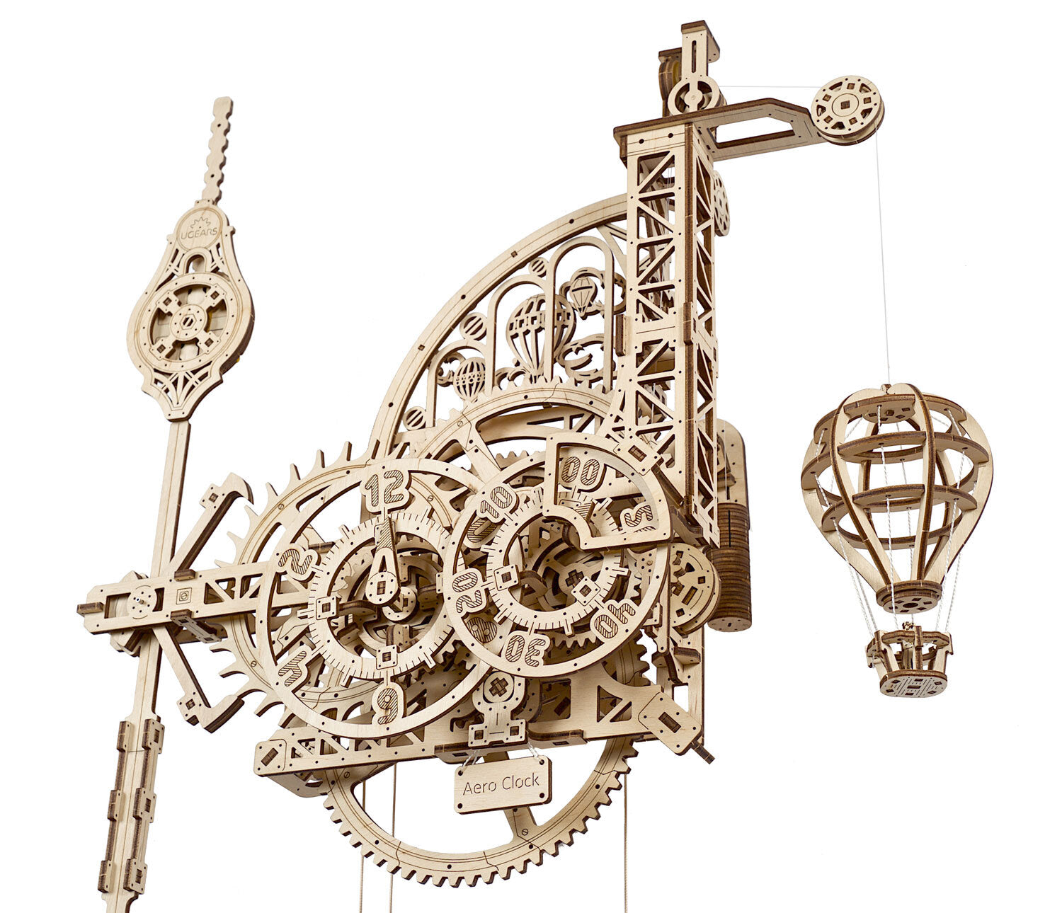 70154-ugears-aero-clock-mechanical-diy-wooden-3d-puzzle-320pc