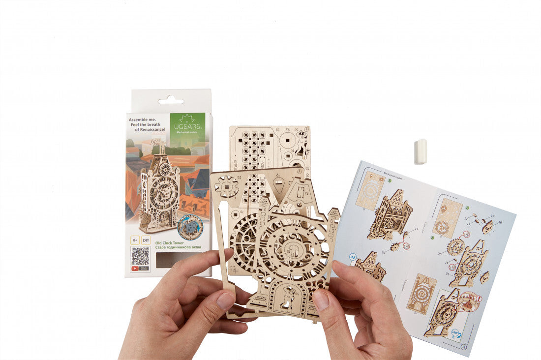 70169-ugears-old-clock-tower-mechanical-diy-wooden-3d-puzzle-44pc