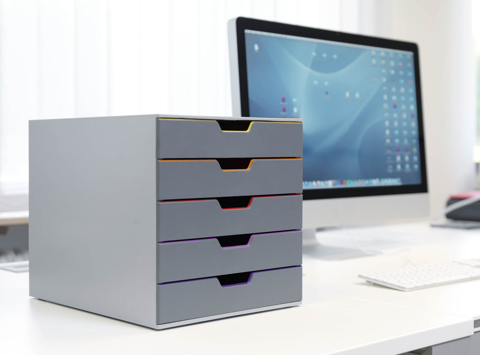 760527-durable-varicolour-plastic-file-drawer-5-organiser-grey