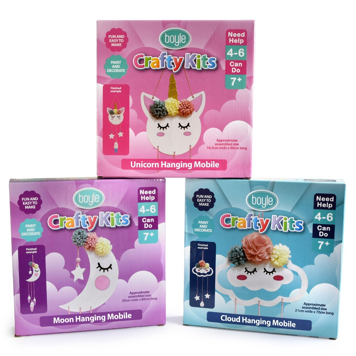 Crafty Kits Hanging Mobile DIY Paint Kit Kids 4+ Assorted