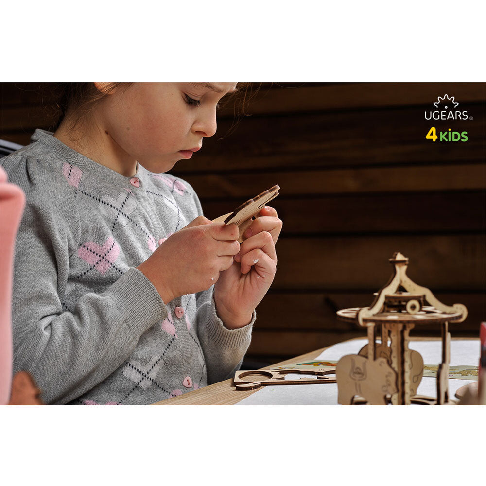 Ugears 3D Painting Bear DIY Wooden Puzzle 8pc