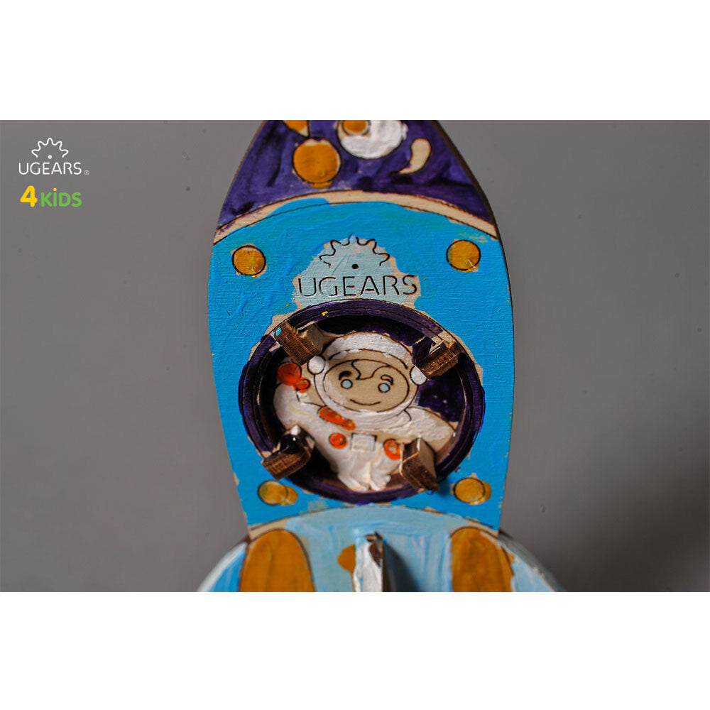 Ugears 3D Painting Rocket DIY Wooden Puzzle 8pc