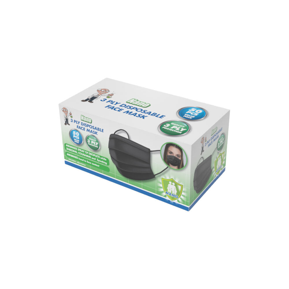 82162-nano-50pc-3-ply-disposable-protective-face-masks-ppe-black