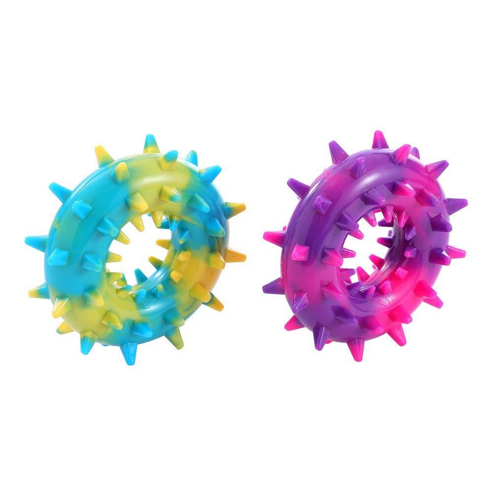 34528-paws-claws-spikey-durable-donut-assorted-14x6cm