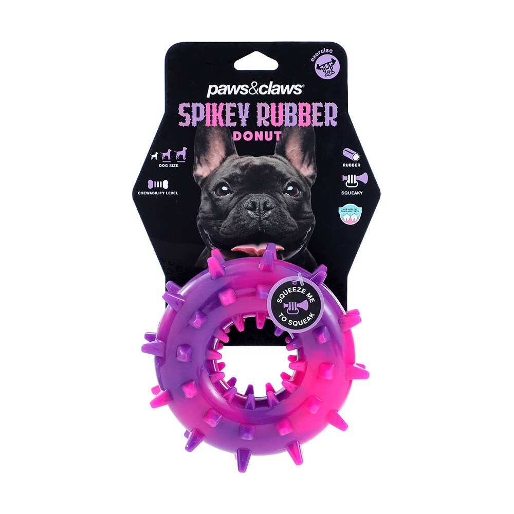 34528-paws-claws-spikey-durable-donut-assorted-14x6cm