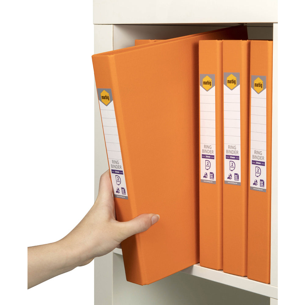 5022106-marbig-pe-linen-2-d-ring-25mm-a4-binder-file-organiser-orange