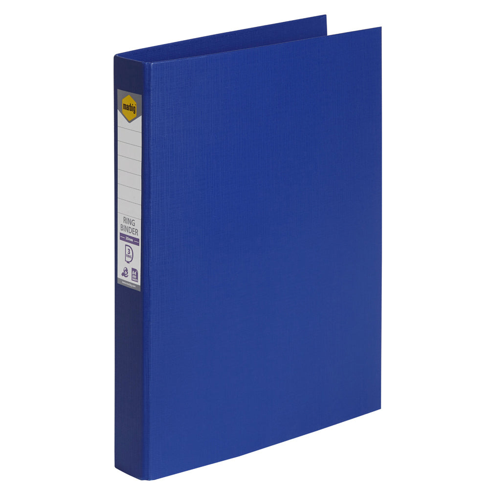 5023101-marbig-pe-linen-3-d-ring-25mm-a4-binder-file-organiser-blue