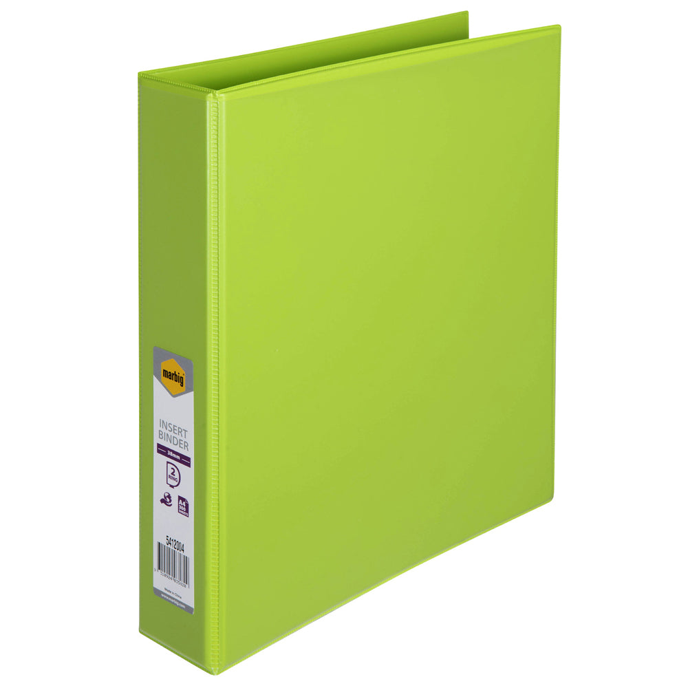 5412004-marbig-pp-clearview-2-d-ring-38mm-a4-insert-binder-file-organiser-lime
