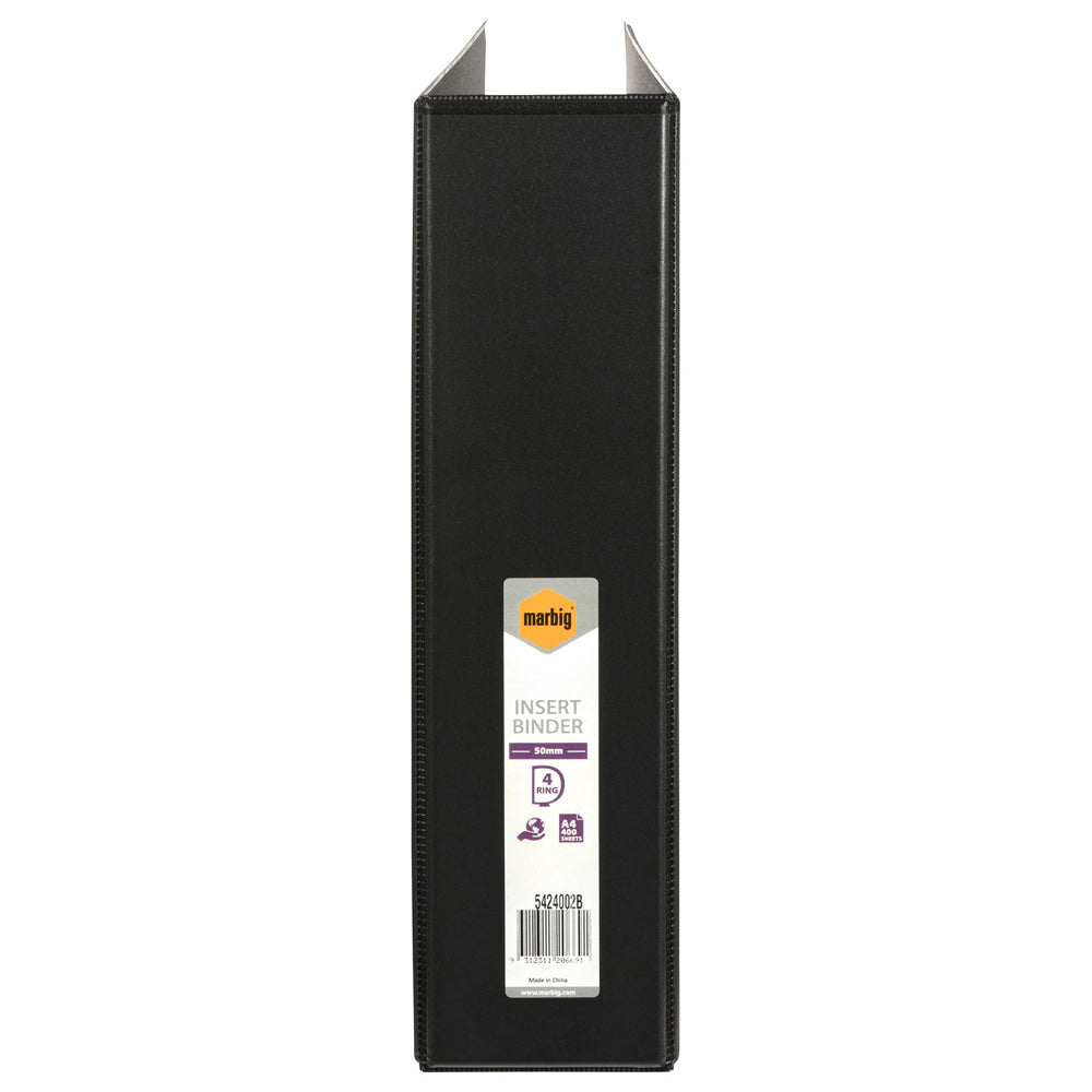 5424002nl-12pc-marbig-clearview-4-d-ring-insert-binder-a4-file-organiser-50mm-black