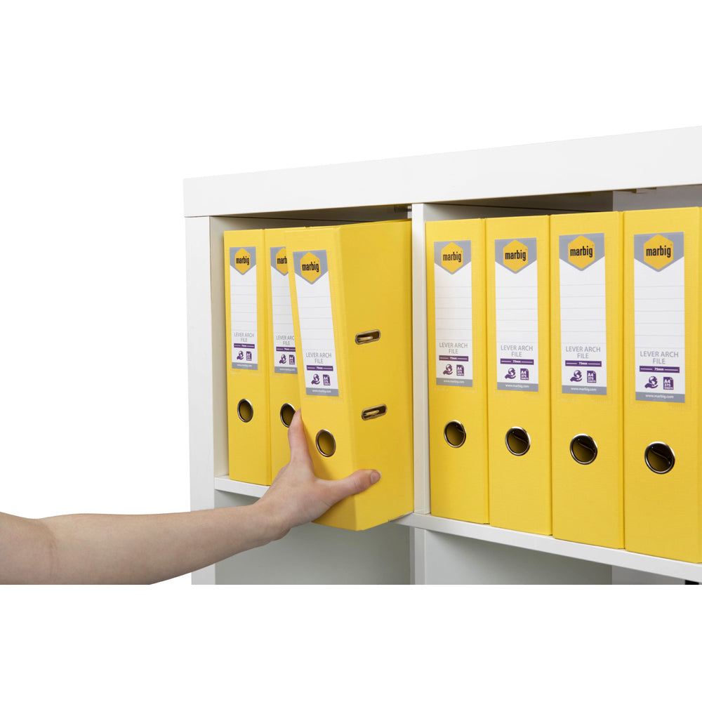 6601005-marbig-pe-lever-arch-file-folder-a4-document-organiser-lemon