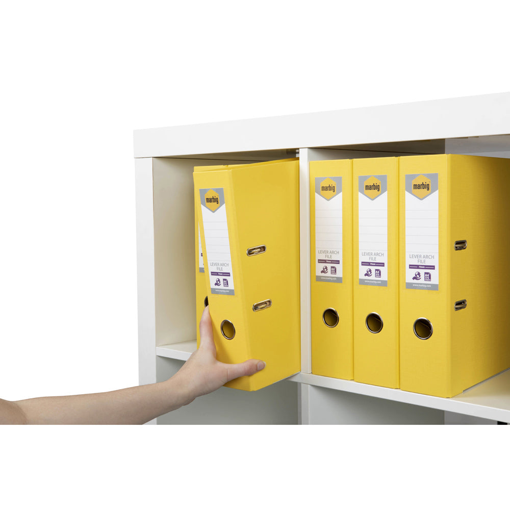 6601105-marbig-pe-lever-arch-file-folder-a4-document-organiser-lemon