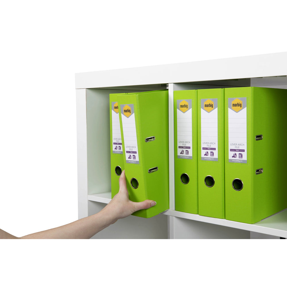 6601132-marbig-pe-lever-arch-file-folder-a4-document-organiser-lime