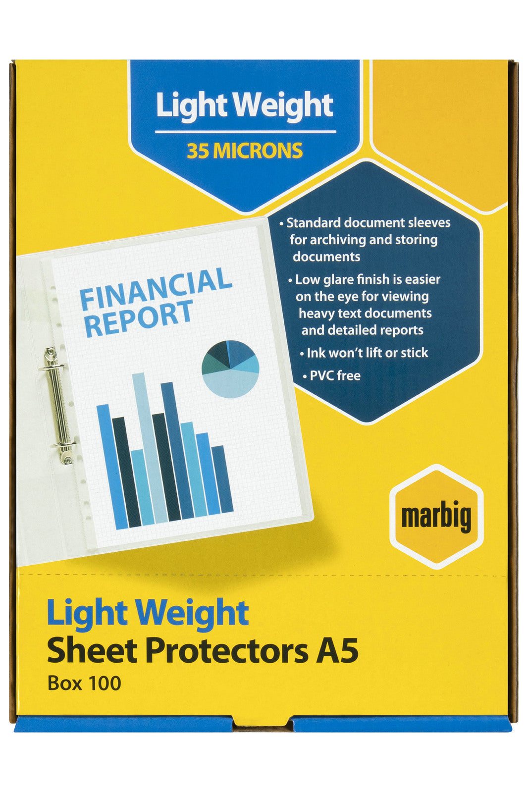 25106-100pc-marbig-light-weight-a5-ring-binder-sheet-protectors-clear