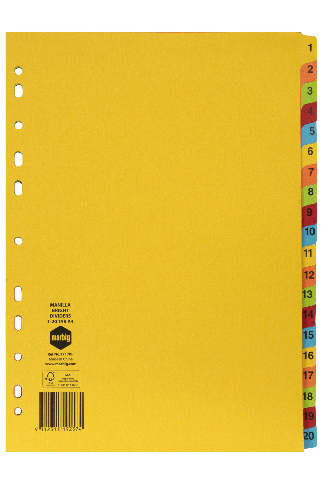 37170f-marbig-brights-1-20-tab-manilla-a4-ring-binder-dividers