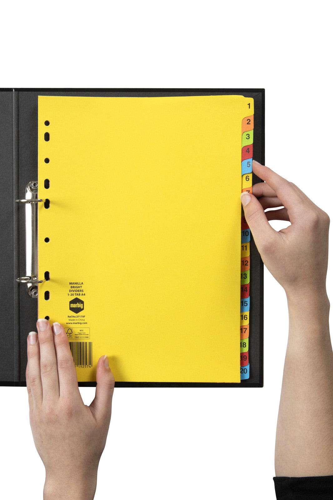 37170f-marbig-brights-1-20-tab-manilla-a4-ring-binder-dividers