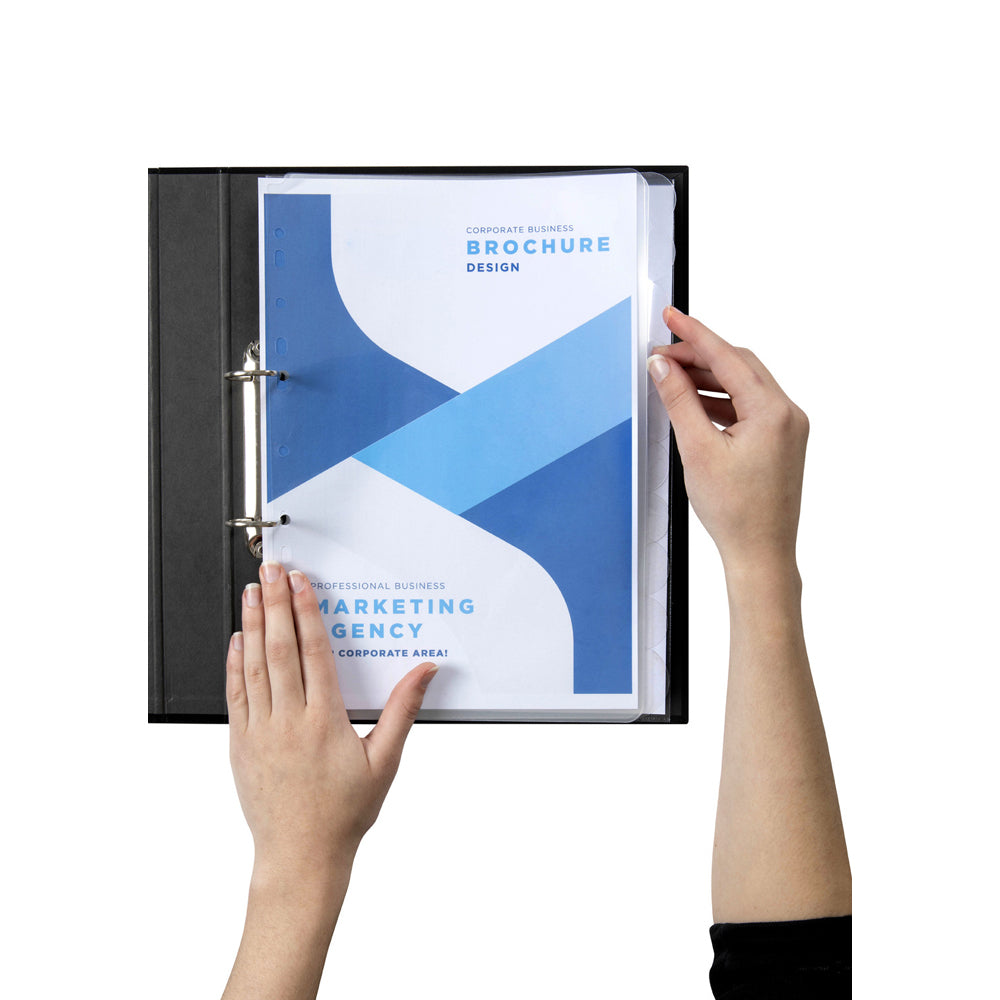 37820-marbig-pro-10-view-tab-a4-lever-arch-binder-dividers-clear