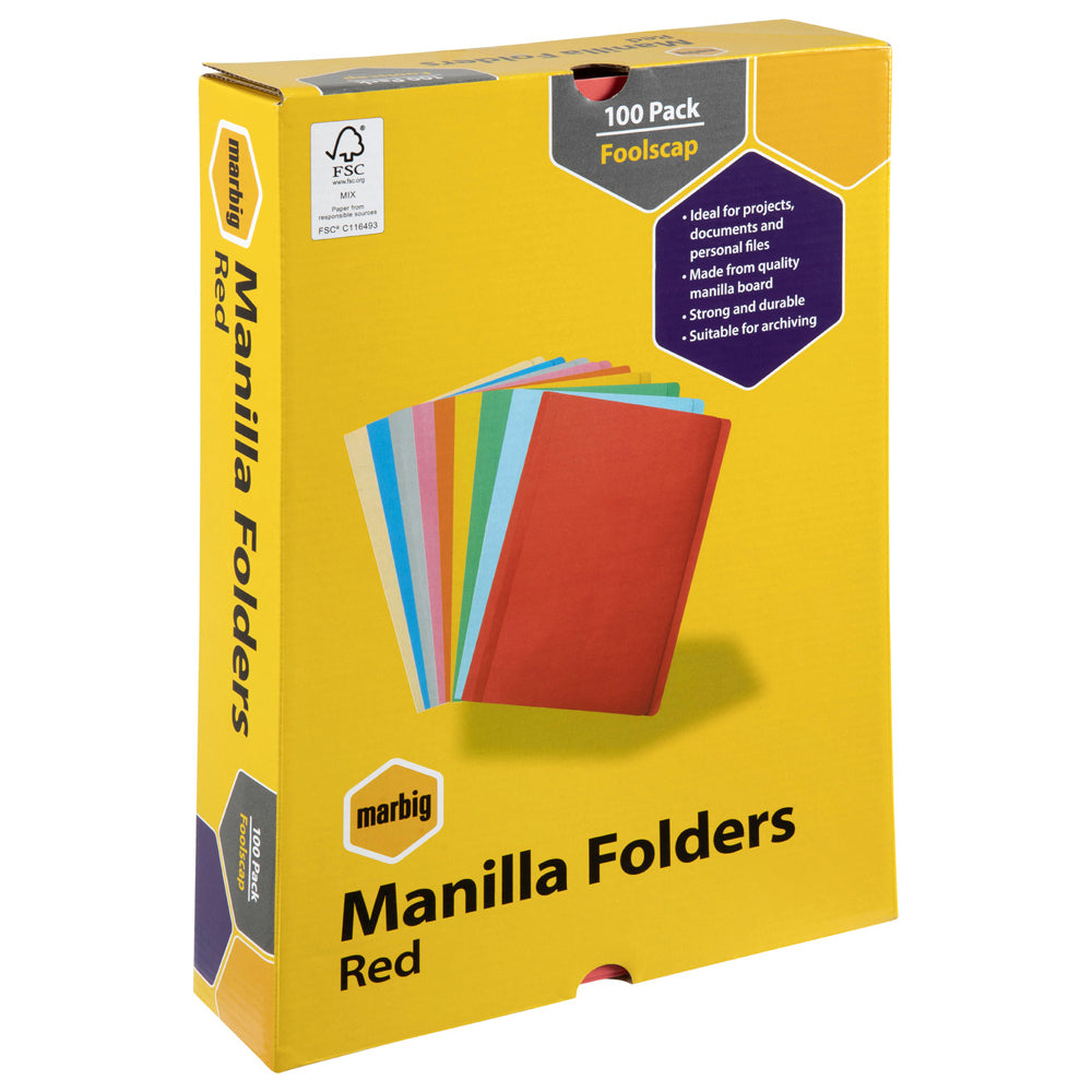 1108103-100pc-marbig-foolscap-file-170gsm-manilla-folder-red