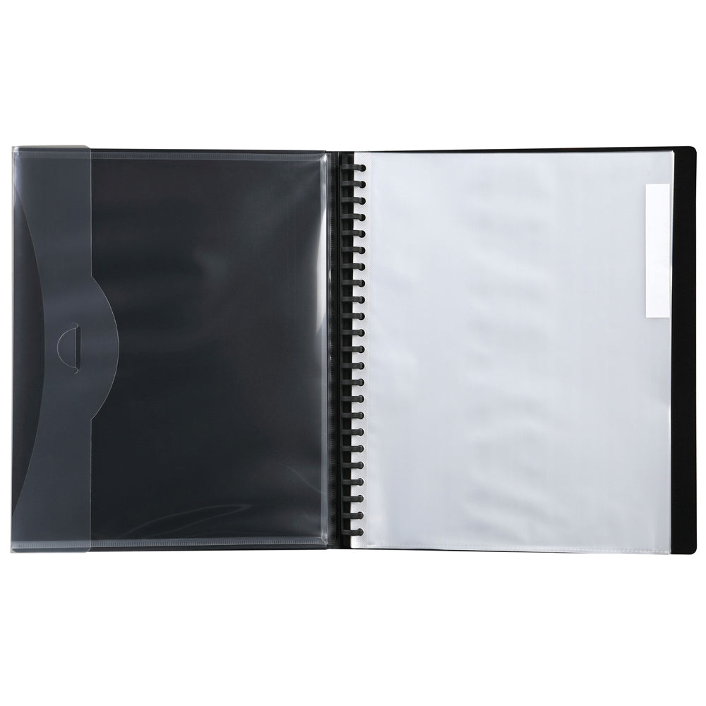 2003202-marbig-pro-a4-refillable-clearview-display-book-w-wallet-black
