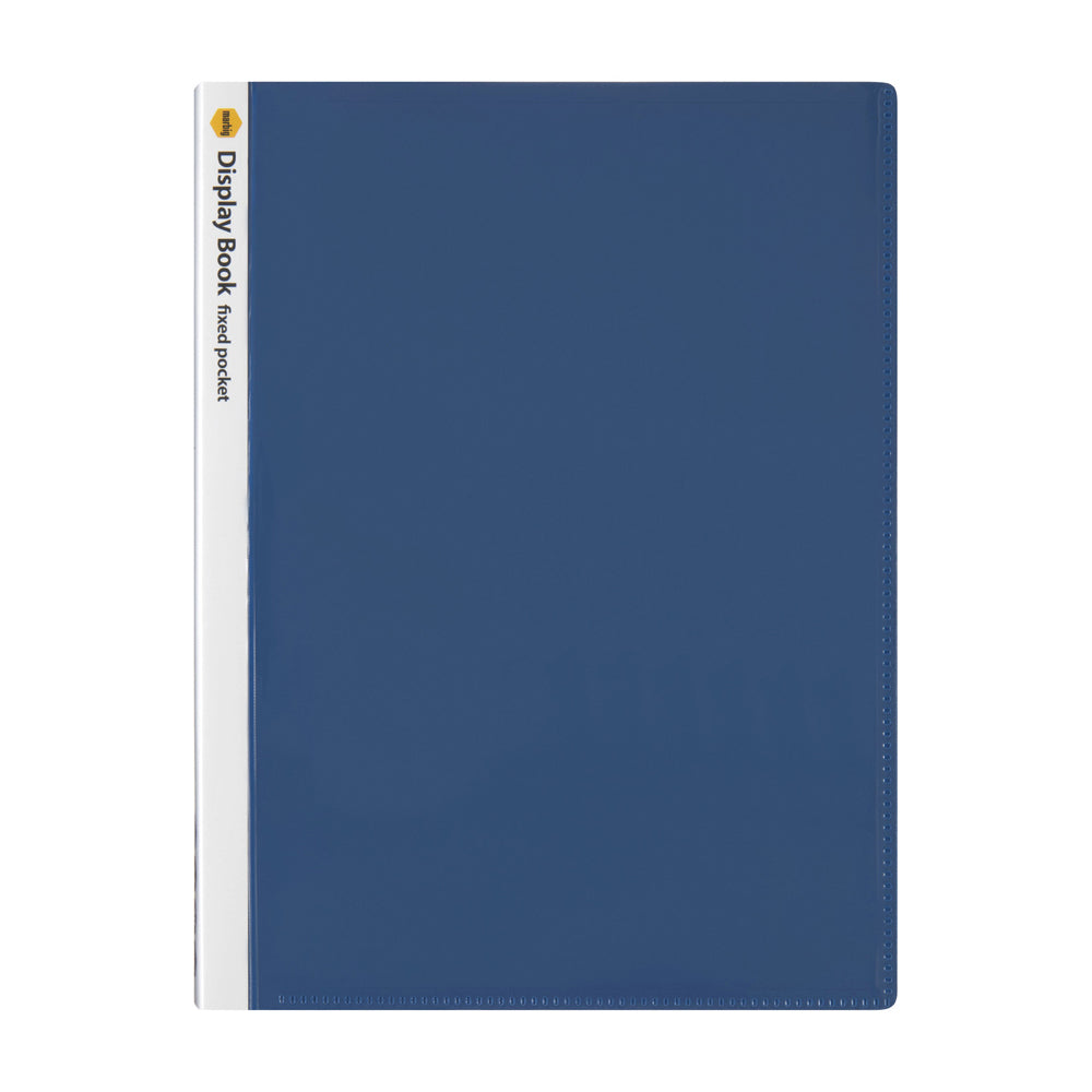 2003601-marbig-40-page-a4-non-refillable-display-book-w-cover-blue