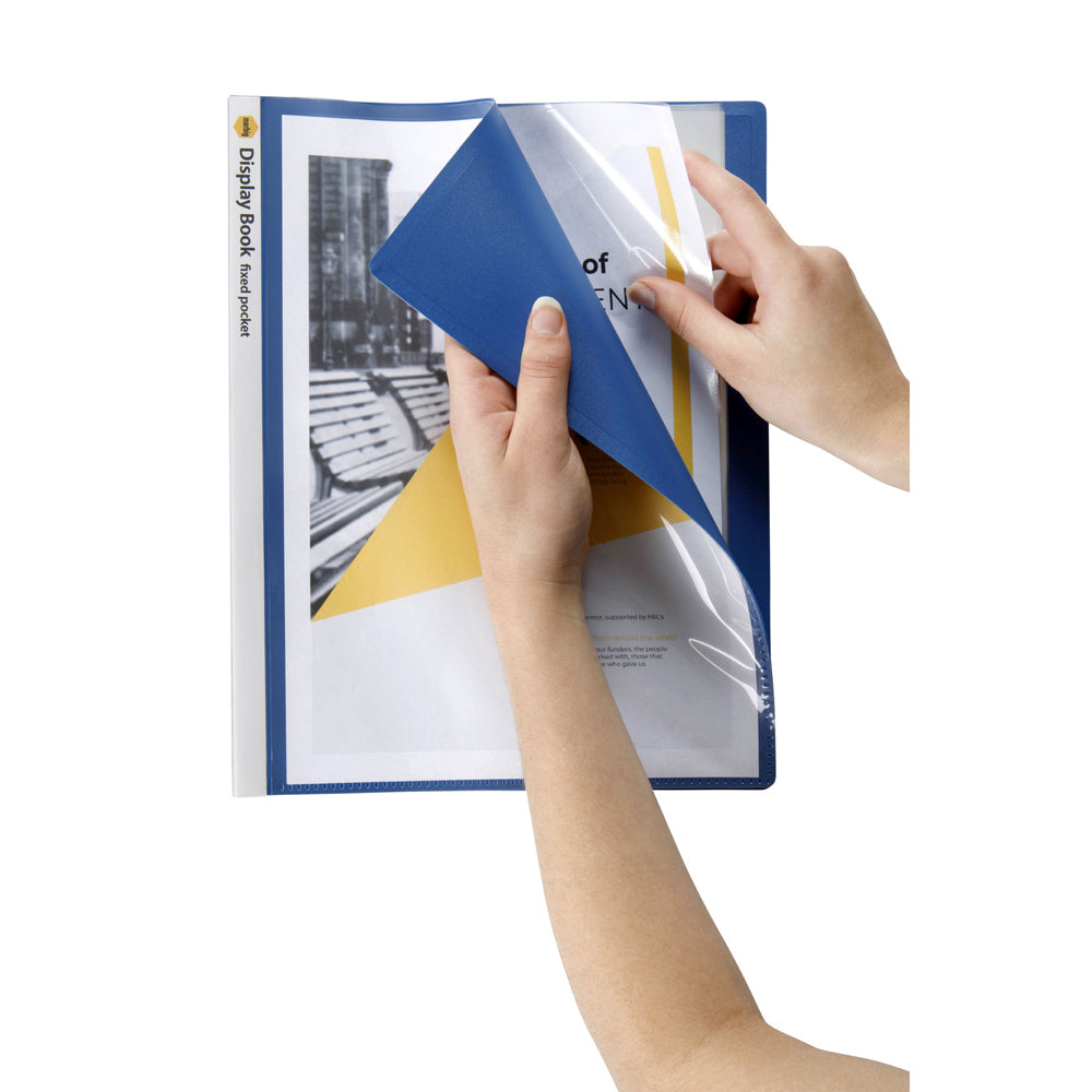 2003701-marbig-20-page-a4-non-refillable-display-book-w-cover-blue