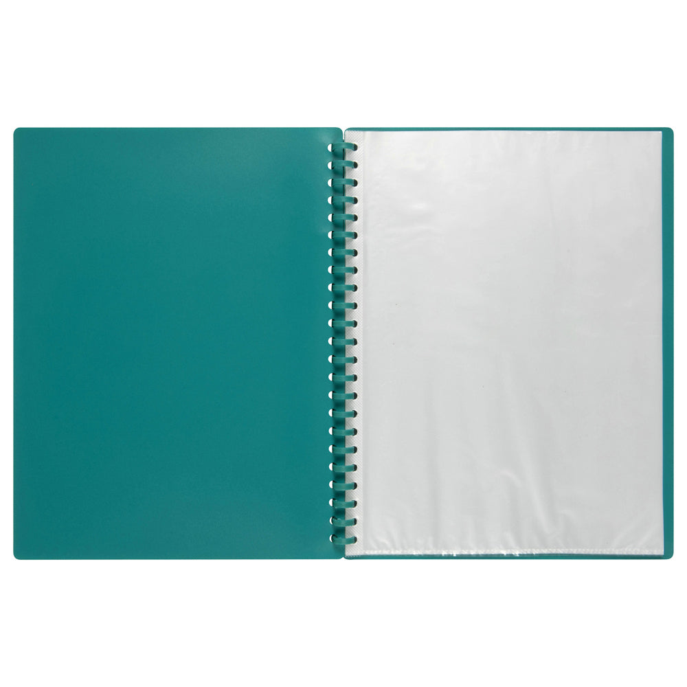 2007004-marbig-20-pocket-a4-refillable-document-display-book-green