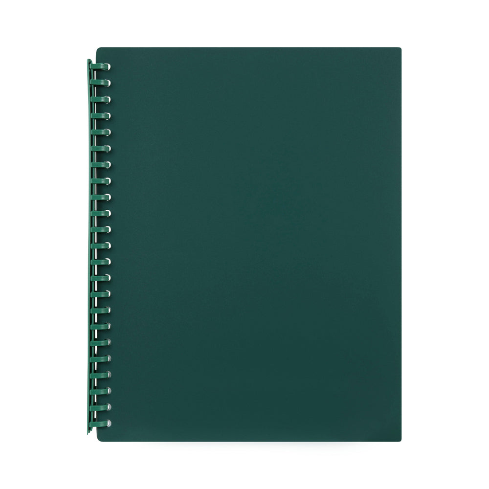 2007028-marbig-20-pocket-a4-refillable-document-display-book-dark-green
